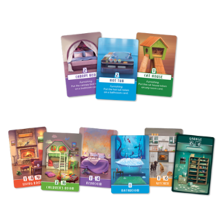 Dream Home family board game room cards