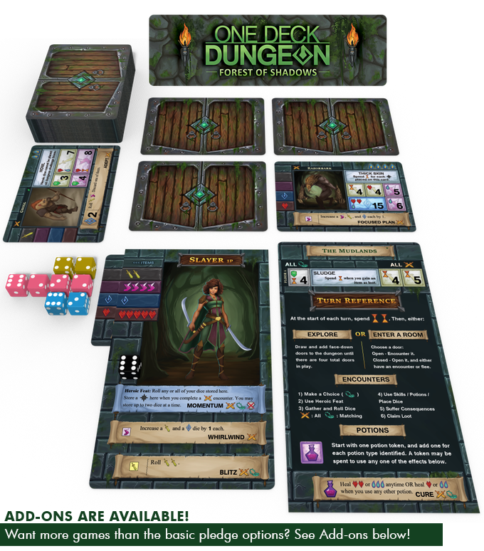 One Deck Dungeon Forest of Shadows gameplay