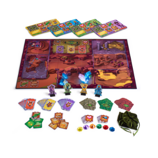 The Quest Kids board game setup