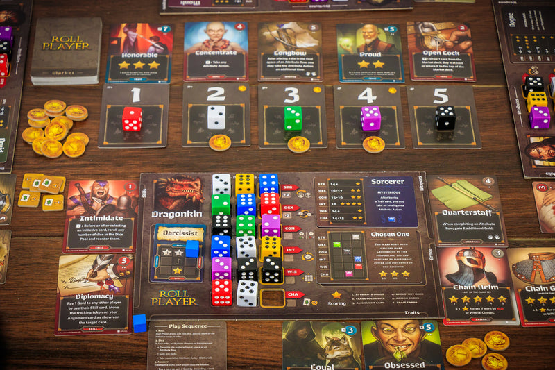 Roll Player board game solo dice game play