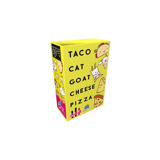 Taco Cat Goat Cheese Pizza family board game box