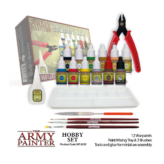 Army Painter Hobby Set paints and brushes