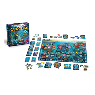 Coralia board game play components