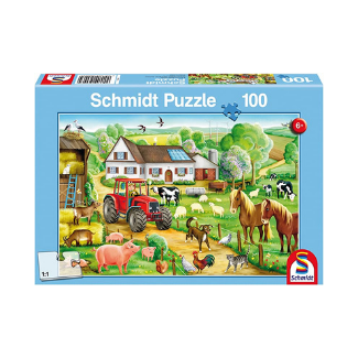 Merry Farmyard 100 piece jigsaw puzzle