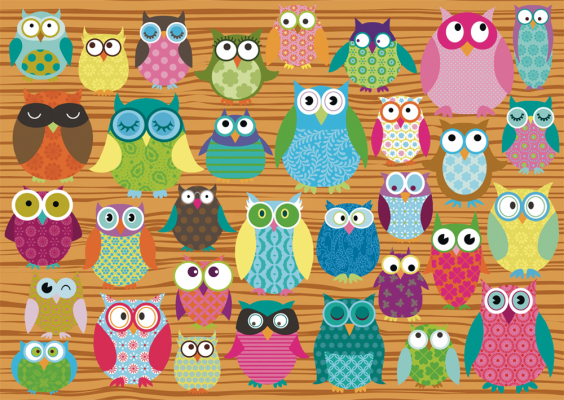 Owls (500 Piece Jigsaw Puzzle)