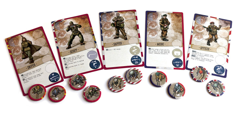 V-Commandos Triton Noir WW2 board game wargame cards