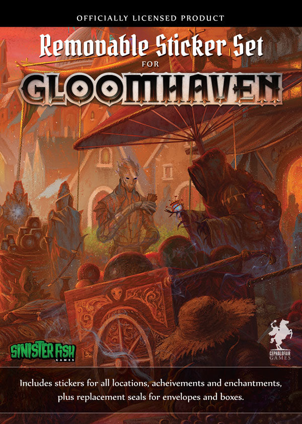 gloomhaven removable sticker set sinister fish free shipping