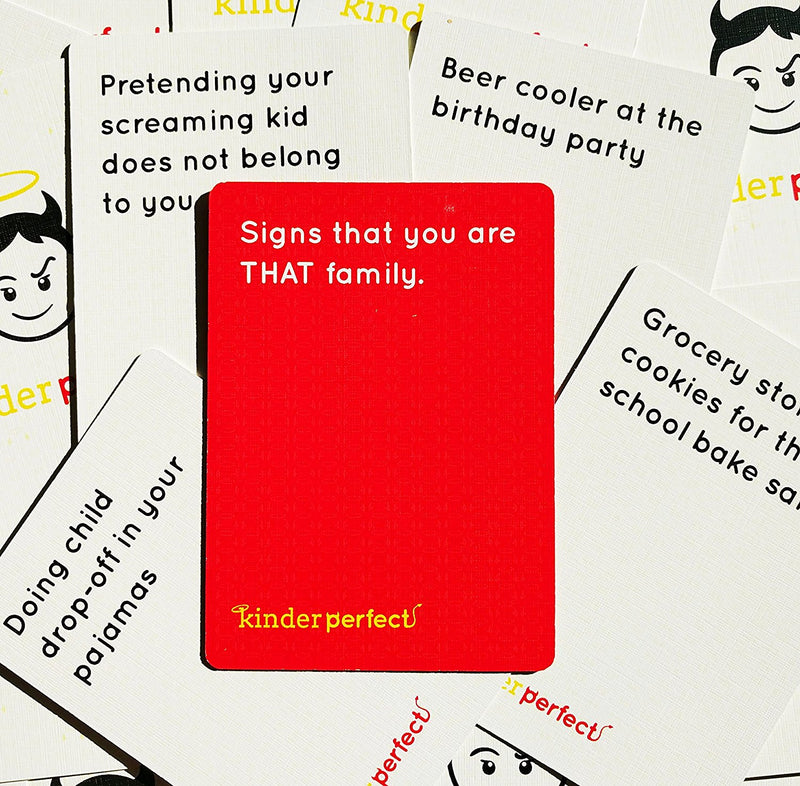 kinderperfect parents adults card party game fun funny cards